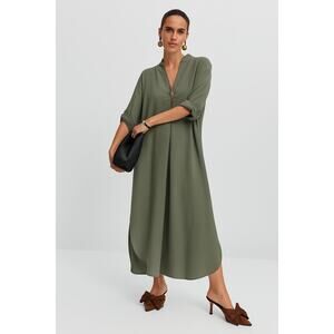 Wiggy Kit M green St. Germain maxi kaftan dress